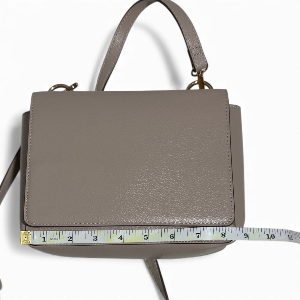 Beige Faux Leather Crossbody Bag - Picture 4 of 4